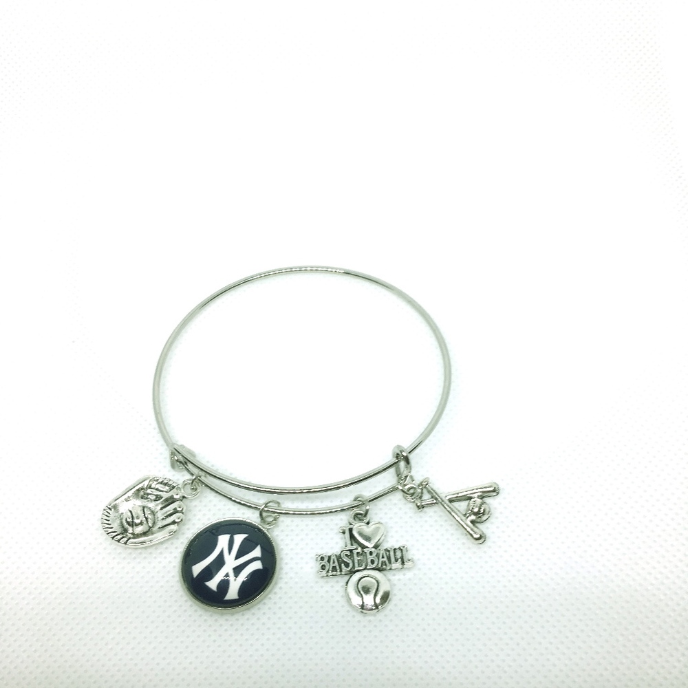 New York Yankees Baseball Charm Bracelet